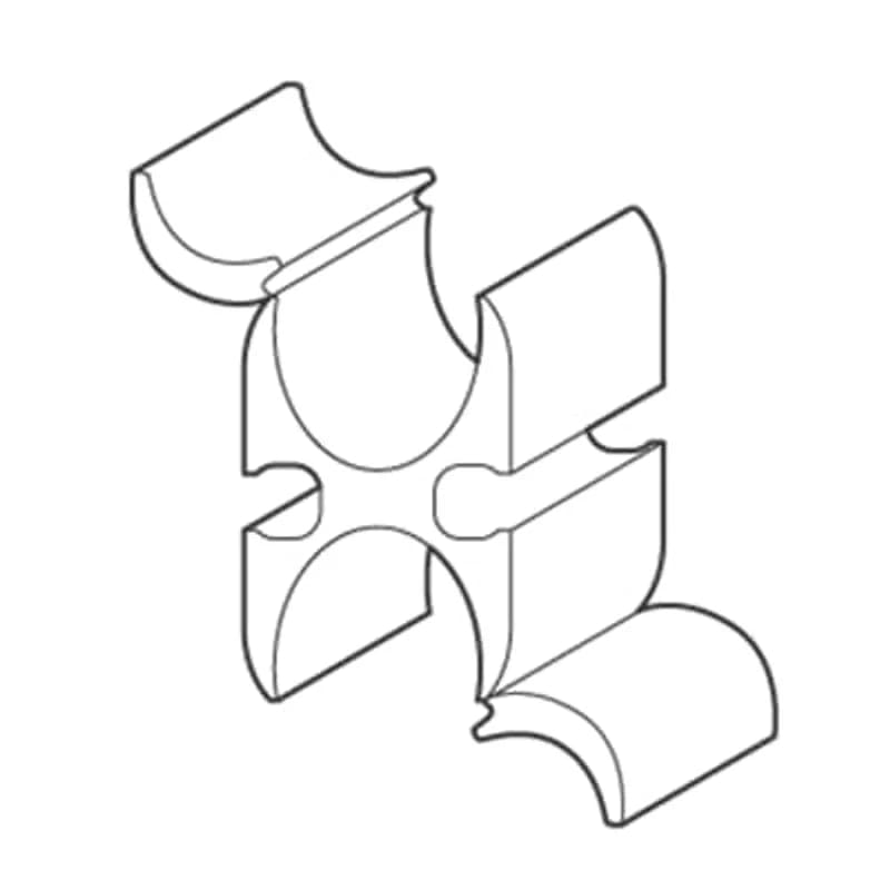 ABB - Installation Products ZB 95410 - Aluminum H-Type Compression Connectors, length 3 inch, die Z or R. A Side 1.140-.586, B Side .563-.368. Side C .292-.162. Side A: 795(30/19) to 266.8(18/1) ACSR , 750 (61) to 266.8(7) STR. Side B: 4/0(6/1) to 1/0(6/1) ACSR , 4/0(19) to 1/0(7) STR.