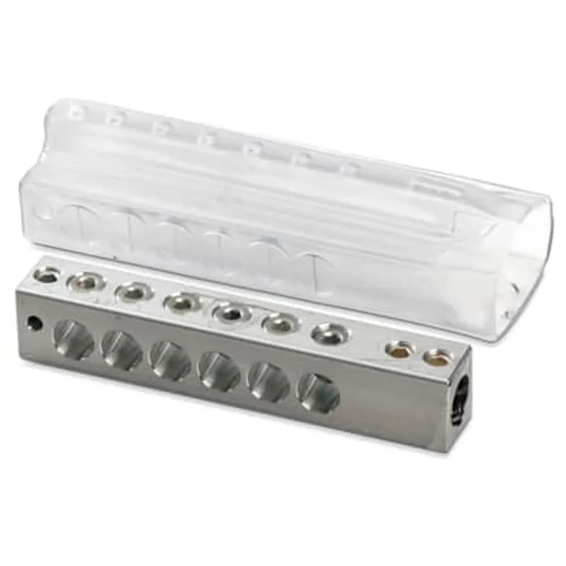 ABB - Installation Products EZC 4500 SLC - Aluminum Universal Quick Disconnect Transformer Connectors-EZC Series Insulated In-Line Bar, cable range 6-500, S/L 14-2, length 6-3/4 inch, stud size 5/8 & 1 inch, outlets 4, Oxide Inhibitor