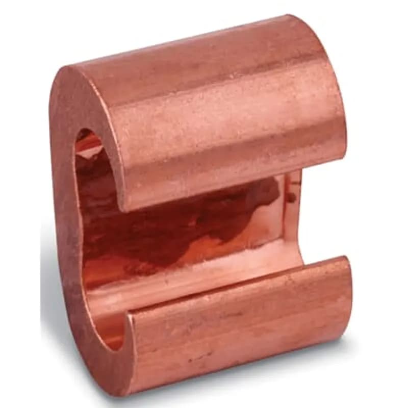 ABB - Installation Products CTP250250N - Copper C-Tap Grounding Connector - Wire Range Main 3/0 Stranded - 250 kcmil, Tap 3/0 Stranded - 250 Kcmil, Installing Die 15506SS, Width 1-1/2 Inches, Height 2-1/16 Inches, Number of Crimps 3