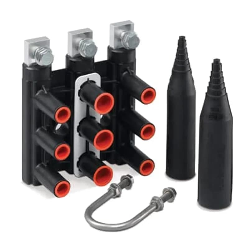 ABB - Installation Products SS3 K - Storm-Safe Breakaway Service Entrance Kits- three service base kit, contact block - 1, assembly - 1 U-bolt, insulating rockets - 2 Flood-Seal, bolts - 3, bolt size - 1/2-13