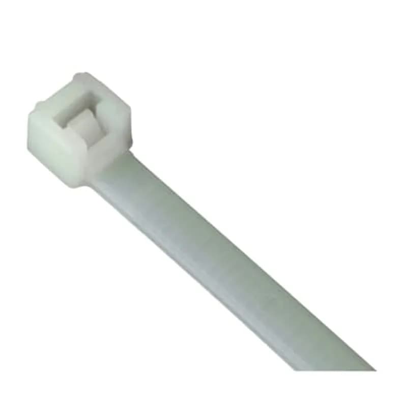 ABB - Installation Products SKT188-220 - Cable Tie, Natural Polyamide (Nylon 6.6) for Temperatures up to 85 Degrees Celsius (185 F), Length of 190mm (7.48 Inches), Width of 4.8mm (0.189 Inch), Thickness of 1.3mm (0.051 Inch), Tensile Strength Rating of 220 Newtons (50 Pounds), Bulk Pack