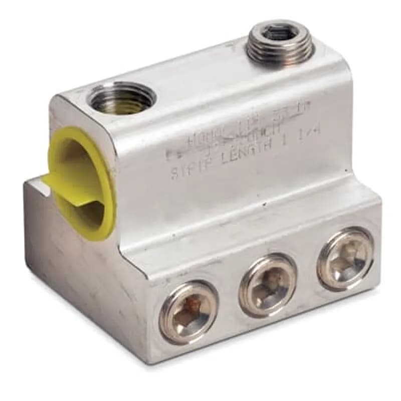 ABB - Installation Products LRT 33 U - Aluminum Universal Quick Disconnect Transformer Connectors - LRT-U Series, fully insulated, cable range 12-350, length 3 in, height 2-1/2 in, stud size 5/8 & 1, outlets 6