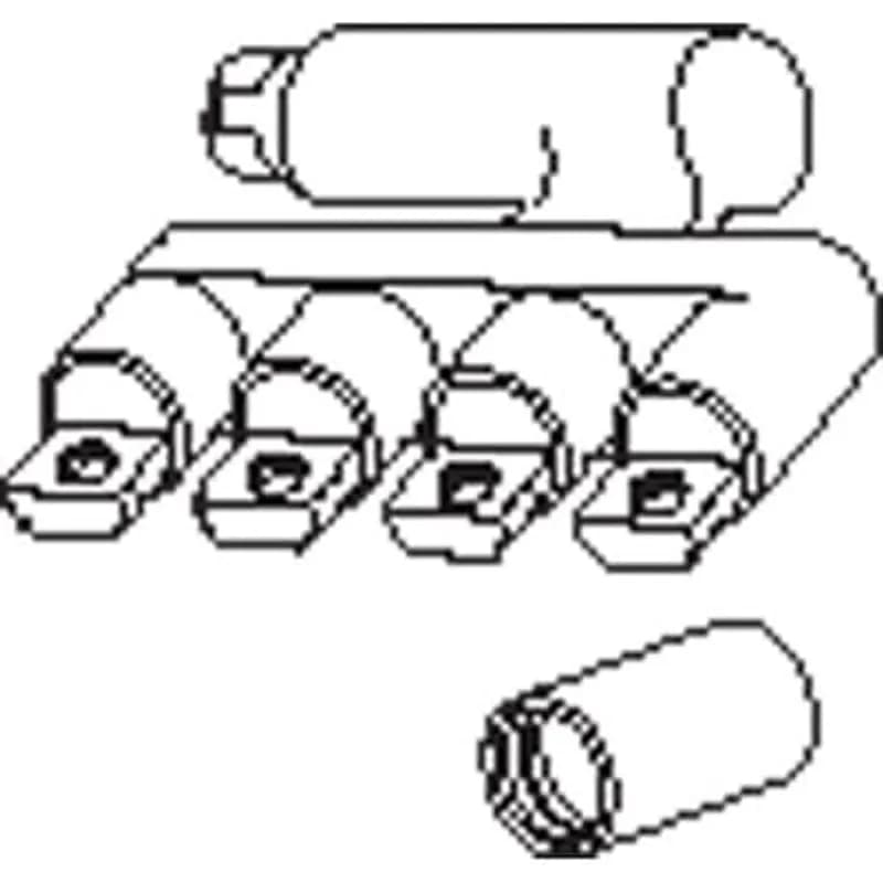 ABB - Installation Products FTU 95-44-1 - Aluminum Flood-Seal 95 Series Screw-on Transformer Connectors- with disconnectable bushing, adapter double, row configuration, length 7 inch, stud size 1, outlets 8