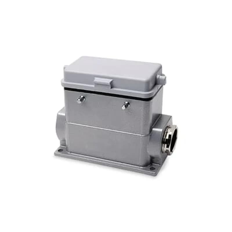 Double lever locking base with posts and access cover, 24 contacts with ground connection, NPT entry - 1 Inch x 1 Inch