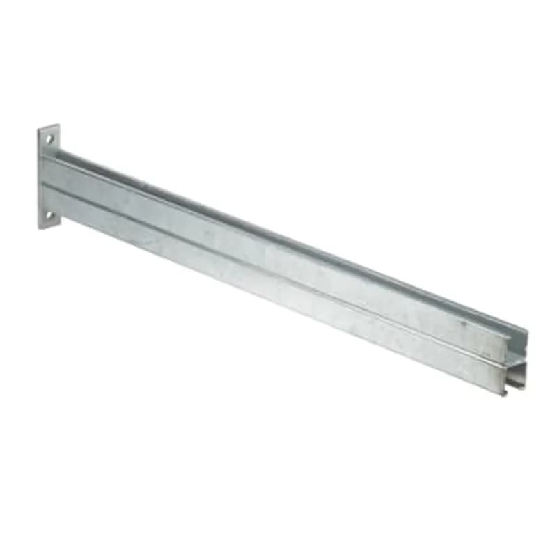 Cantilever Bracket, Strut Section Made From Half Slot Back To Back Channel, 8 Inch, Hot Dipped Galvanized. Plate Length Is 6-1/4 Inch.