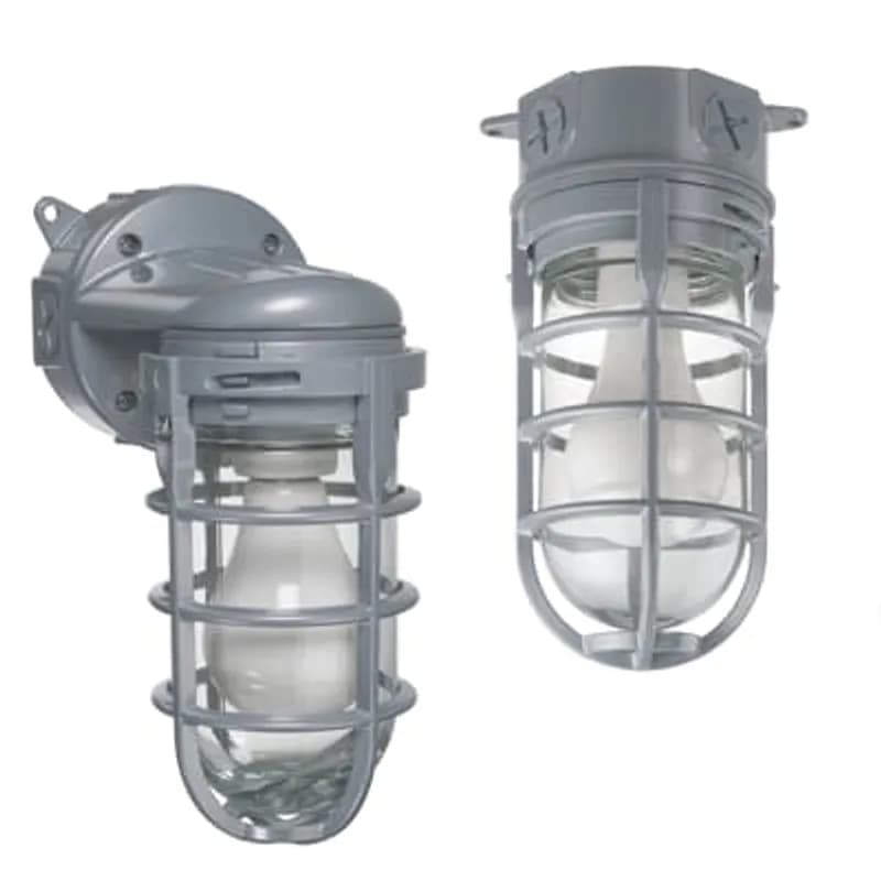 ABB - Installation Products MCL150U - Metal Cage Light, Height 9-1/2 Inches, Length 4 Inches, Width 4-1/2 Inches, 150 Watts, Wall or Ceiling Mount