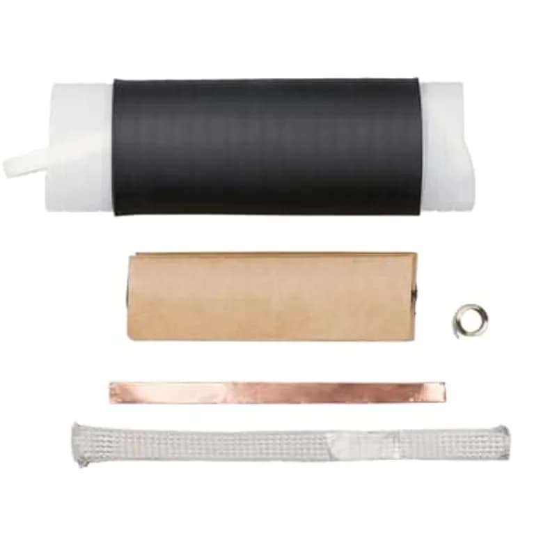 ABB - Installation Products 200ECSG3-24 - Power Cable Seal Kit, Cold-Shrinkable Seal with Copper Braid & Constant Force Spring. Size Range .80 inch to 1.50 inch jacket diameters. Maximum installed diameter is approximately 2 inches. 24 inch Braid