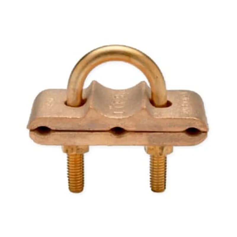ABB - Installation Products GR6TB - Bronze Ground Clamp Connector - Rod Size 5/8 or 3/4, IPS 3/8, Conductor Range 2/0 Solid - 250kcmil, Wire Range .365 inch - .575 inch