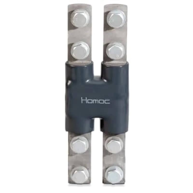 ABB - Installation Products FSN 22 AWR - Aluminum Flood-Seal 125 Series Connectors - two-way configuration, two-bolt design with 1.75 inch Center to Center spacing, length 10 inch, Width 3.125 inch. Outlets 4, PVC Coating. Includes Screws. Assembled with Rockets