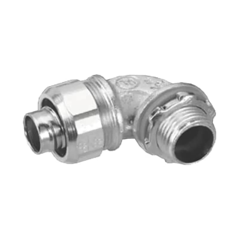ABB - Installation Products CI6310-IT - Liquidtight Conduit Fitting, 90 Degree Bend, Trade Size 1-1/4 Inch, Knockout Size 1-1/4 Inch, Insulated Throat, , Malleable Iron with a Zinc Electroplated Finish