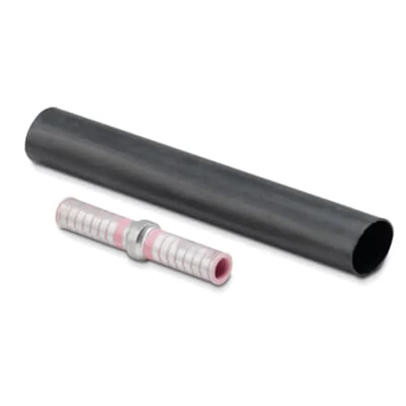 ABB - Installation Products RRK 350 HS - Aluminum Heat-Shrink Compression Splice Kits, wire range 350, connector length 4-1/2 inch, insulator length 7-1/2 inch, dies 840,TX,76,249,11A, no color code. For Aluminum Conductors Only.