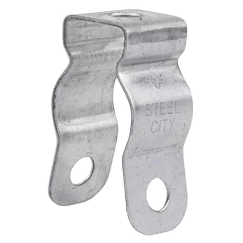ABB - Installation Products CH 1WBA - Hanger, Conduit, Size #1, Steel, For use with 3/4 Inch Rigid or EMT Conduit, with Nuts and Bolts Attached