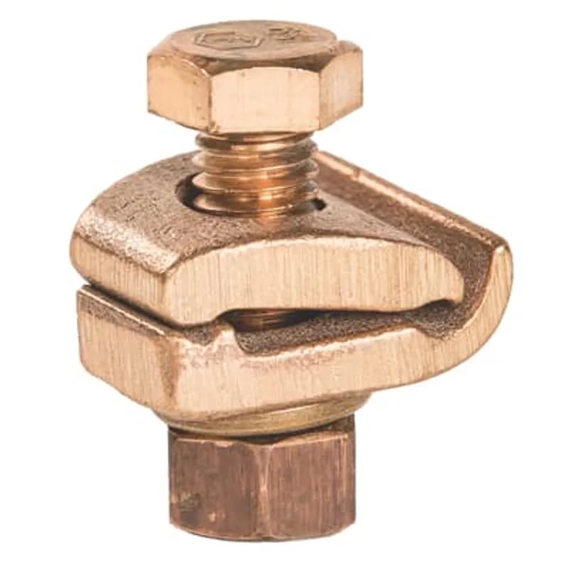 ABB - Installation Products GM1-TB - Bronze Ground Clamp Connector - Conductor Range 8 Solid - 4 Stranded, Wire Diameter .128 inch - .232 inch