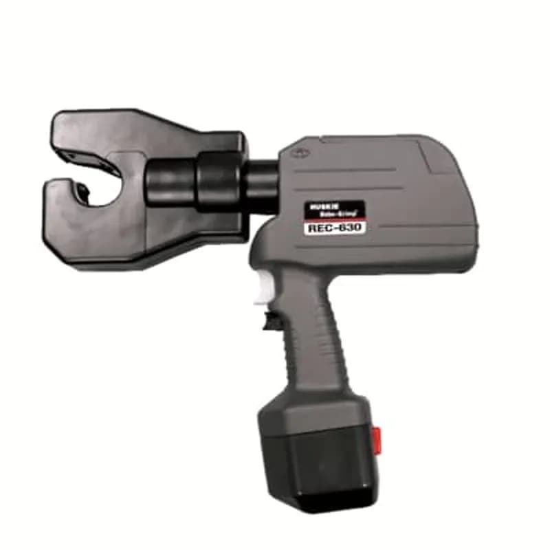 ABB - Installation Products REC-630 - 6-Ton Battery Powered Dieless Crimping Tool Kit, #10 AWG - 500 kcmil, Includes One (1) Battery Powered Tool, One (1) Carrying Stray, One (1) Carrying Case, One (1) BP-70R Battery, One (1) CH-3TR 15-Minute AC Charger
