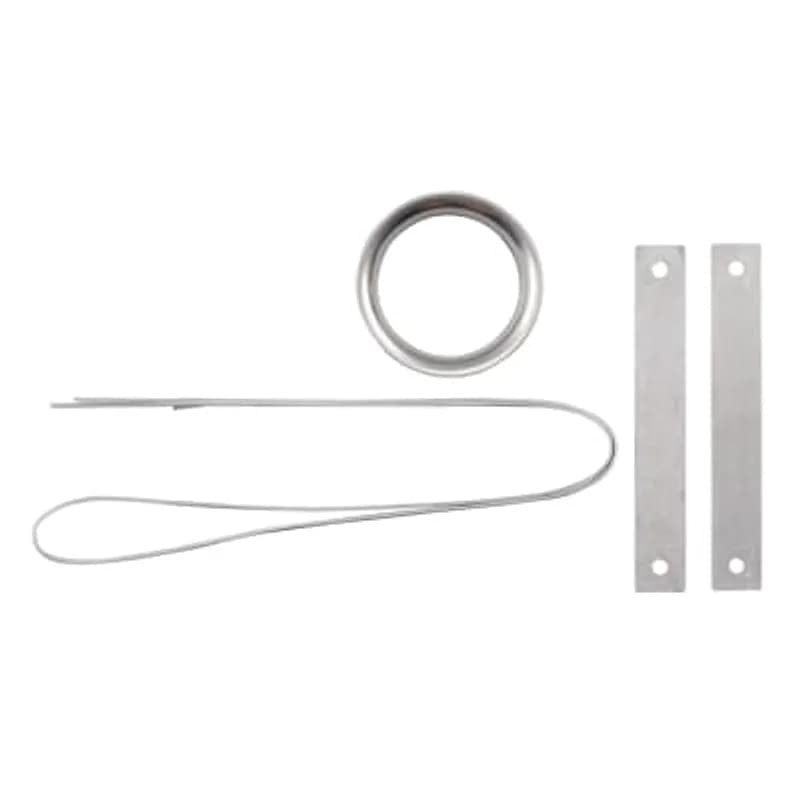 ABB - Installation Products 150-TB-5 - 15/25kV, Deadbreak Elbow Bail Assembly, Made of Stainless Steel, Used for Assisting Cable to Transformer Connections. Non-Current Carrying. The ELASTIMOLD® 150TB5 bailing assembly kit consists of two stainless steel bail connectors, a stainless steel collar and a length of stainless steel strap. This kit was designed to secure two ELASTIMOLD® non-loadbreak elbow connectors 156LR and an ELASTIMOLD® straight plug K151SP to the ELASTIMOLD tee connector K150T. The 150TB5 minimizes any possibility of separation of the assembled tee splice mating connectors due to cable movement.