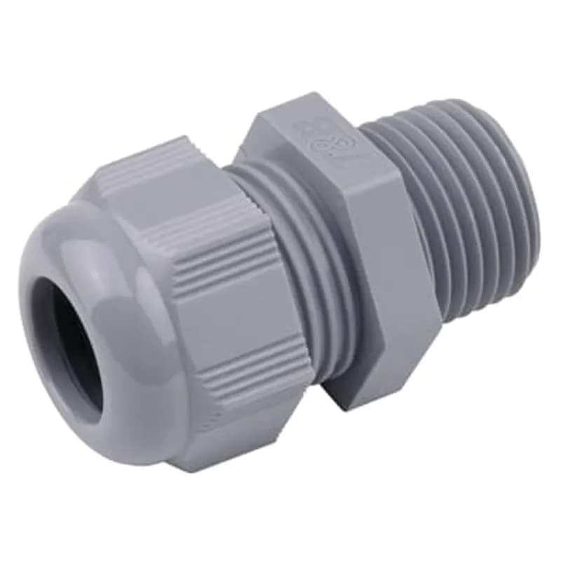 ABB - Installation Products CC-NPT12S2-B - Cable Gland with NPT Threads, NPT Thread Size 1/2 Inch, Low Profile, Cord Range 0.236 Inch/6mm to 0.473 Inch/12mm, Nylon, Black