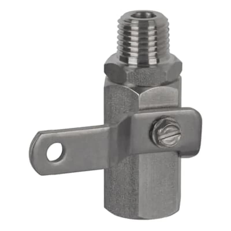 ABB - Installation Products DBV-1/4 - Ball Valve for Drain, 1/4 Inch NPT on Both Ends, UL Type 4X Listed and NSF Certified for Food and Beverage, 2.03 Inch Length, 0.75 Inch Diameter, 316 Stainless Steel