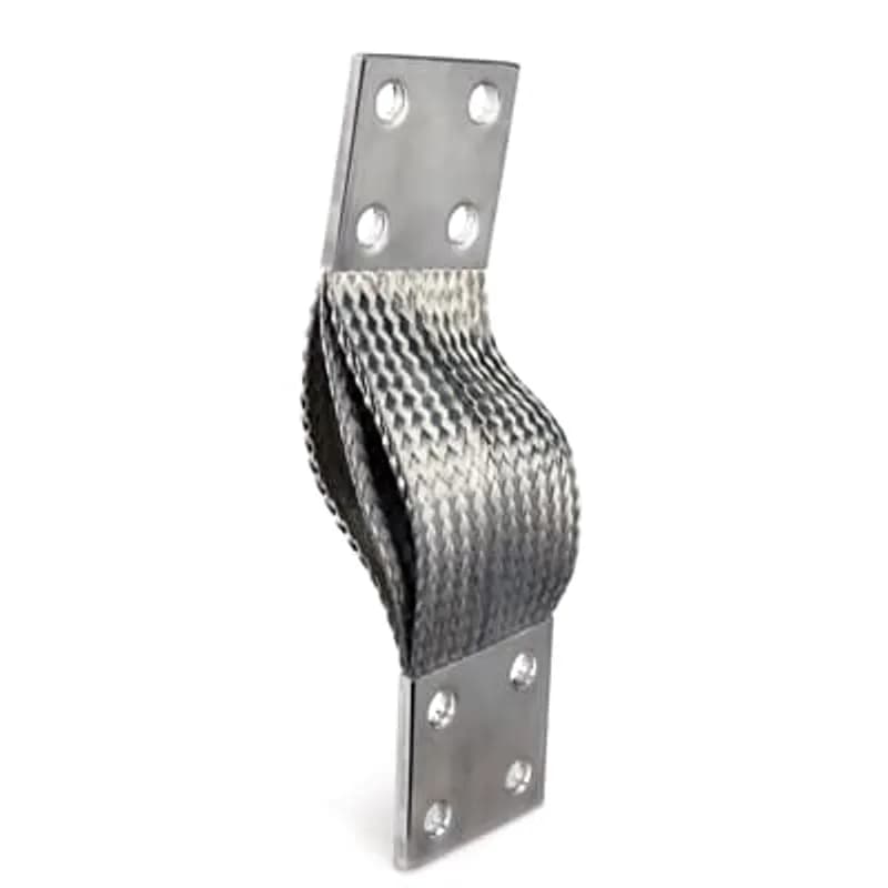 ABB - Installation Products FBE4H340A1-36 - 4-Hole NEMA Extra-Flexible Jumper Braid - Number of Braids in Assembly 30, Width 4 Inch, Ferrule Length 4 Inch, Distance Between Holes S 1-3/4 Inch, Hole 9/16 Inch, T 7/8 Inch, Length 36 Inches