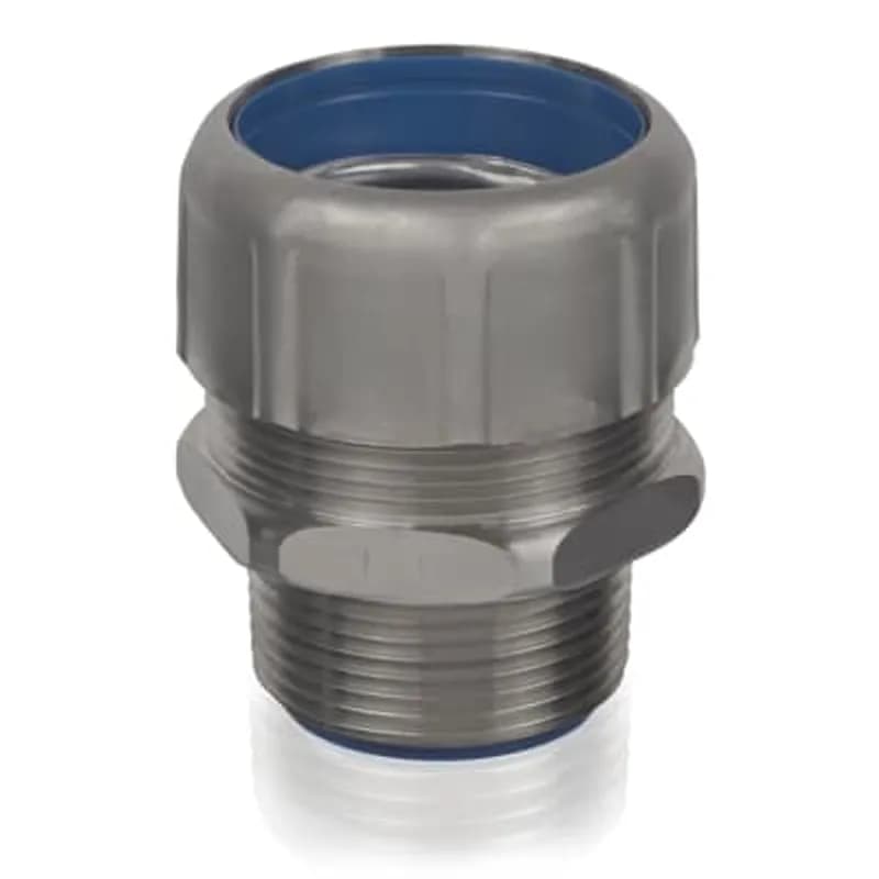 ABB - Installation Products 5334SST6 - 1 Inch Liquidtight Fitting for Flexible Metallic Conduit, Straight, UL/CSA Listed, High UV Resistance, NEMA Ratings: 3, 3R, 4, 4X, Length 2.19 Inches/65.63mm, Width 1.87 Inches/47.50mm, Temperature Range 0 to 105 Degrees C, 316 Stainless Steel with Duraplated Ground Cone