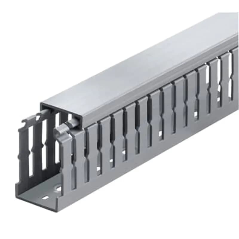 ABB - Installation Products TYD75X15NPG6 - Wiring Duct Narrow Slot, 0.75 Inch x 1.5 Inches, Gray PVC