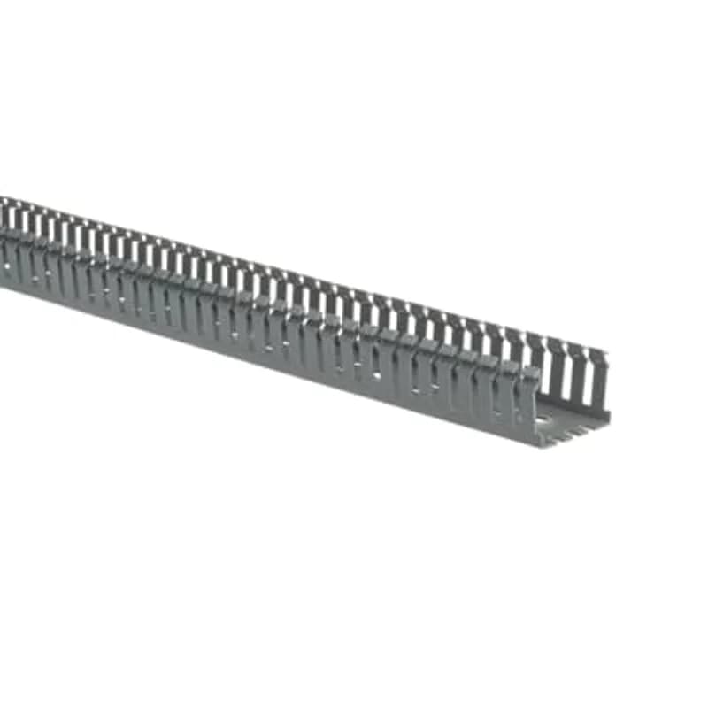 Wiring Duct Narrow Slot, 2 Inches x 1.5 Inches, Gray PVC