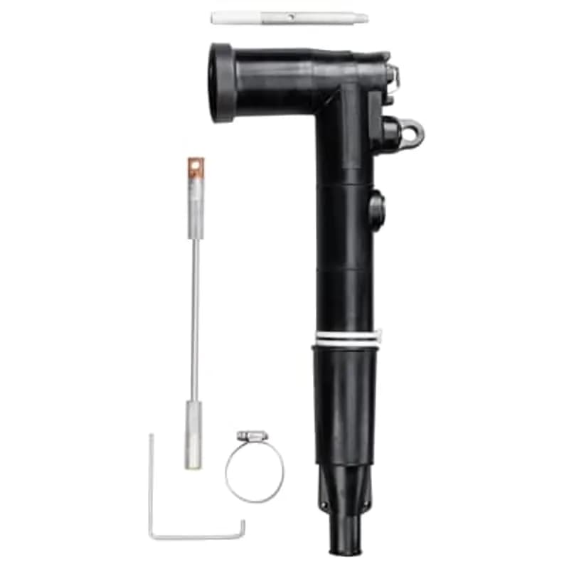 ABB - Installation Products 168RLR-F-5210 - 200 Amp, 15kV, Loadbreak Replacement Elbow Connector with Test Point, Cable Insulation Diameter 0.640 inch to 0.820 inch. Bi-Metal Compression Lug, Conductor Size AWG Compressed Stranded #3/Solid #2/mmSquared 26.67. Repair Elbow has extended length contact and elbow housing resulting in a net gain of 8-7/8 inches in length. Includes 00400X long Bi-Metal Contact.