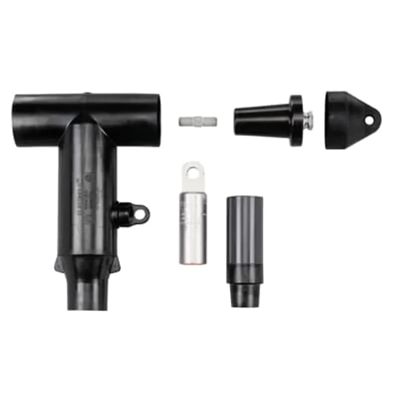 ABB - Installation Products K656LR-G0250-SG2 - 15/25kV, 600 Amp, Elbow with Test Point, includes Insulating Plug, Cap, Stud, Lug and Cable Adapter. With Cold Shrinkable Seal with Copper Rod and Constant Force Spring. Cable Insulation Diameter - .760-.950 inch, Bi-Metal Lug, Conductor Size 250 - 2/0 Stranded/Compressed or 3/0 Compact/Solid.