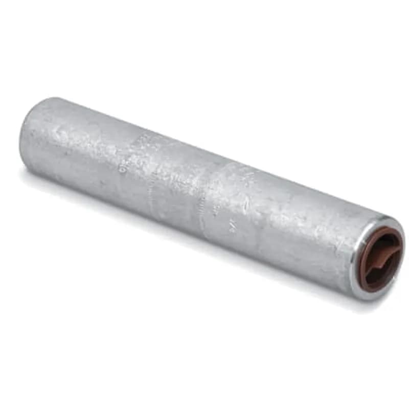 ABB - Installation Products AC 750 TN - Tin Plated Aluminum Straight Splices, concentric 700-750 kcmil AL-CU, ACSR 636 (26/7) ACSR, installing dies 140H, 301, 342, 1 1/2. Length 8-9/32 inches, Diameter 1-39/64 inch. Bore Depth 4 inch. Oil Stop. Oxide Inhibitor, (2) Yellow Caps.