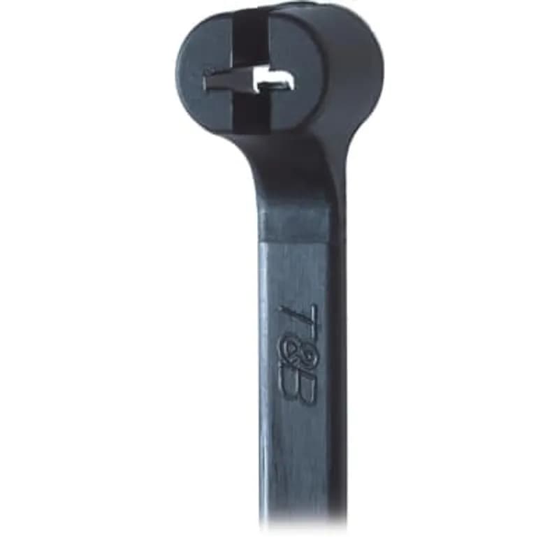 ABB - Installation Products TY23MX-0 - Cable Tie, Black Polyamide (Nylon 6.6) for Temperatures up to 85 Degrees Celsius (185 F), Weather and Ultraviolet Resistant for Indoor and Outdoor Applications, UL/EN/CSA62275 Type 21 Rated, Length of 92mm (3.6 Inches), Width of 2.3mm (0.09 Inch), Thickness of 1mm (0.04 Inch), Tensile Strength Rating of 80 Newtons (18 Pounds), Bundle Diameter 1.5mm (.06 Inch) to 16mm (0.63 Inch), Military Specified (MIL-SPEC MS3367-4-0), Bulk Pack