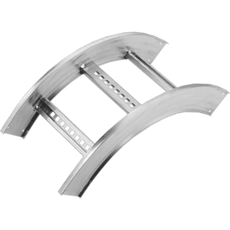 ABB - Installation Products SHUF306VVO9012G - Hot-dipped galvanized steel one-piece tray fitting 3-5/8 inches side rail height 6 inches width ventilated vertical outside bend 90 degree 12 inches radius