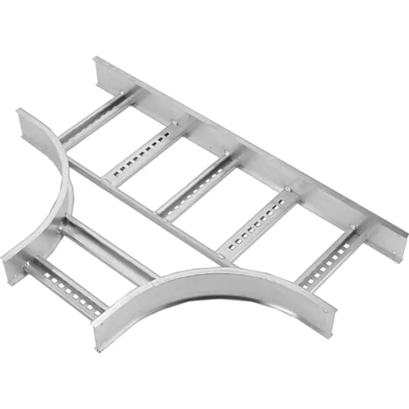 ABB - Installation Products SHF324SHT12G - Hot-dipped galvanized steel fitting 3-5/8 inches side rail height 24 inches width solid trough horizontal tee 12 inches radius ground hole