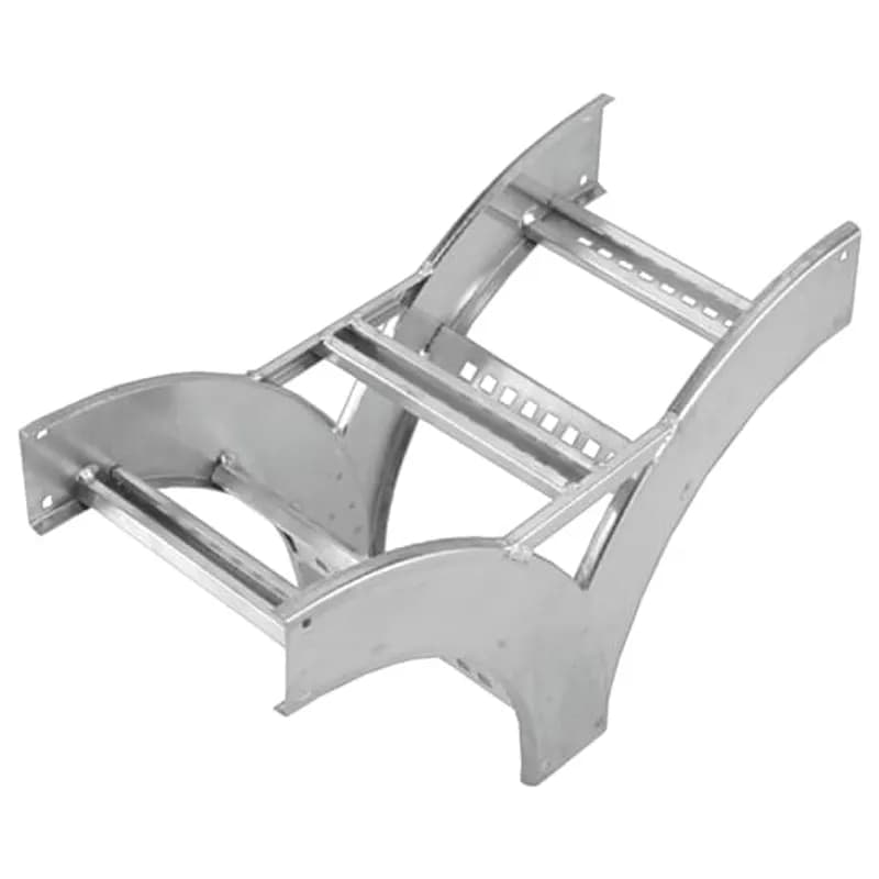 ABB - Installation Products XSPW18VBVTD24 - Pre-galvanized steel 18 inches width ventilated bottom vertical tee down 24 inches radius