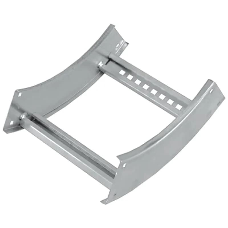 ABB - Installation Products SHUF324VVI4512G - Hot-dipped galvanized steel one-piece tray fitting 3-5/8 inches side rail height 24 inches width ventilated vertical inside bend 45 degree 12 inches radius with ground hole