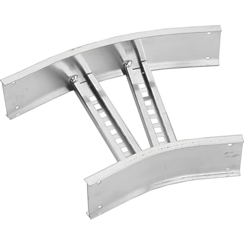 ABB - Installation Products SHF609VHB3012G - Hot-dipped galvanized steel fitting 6 inches side rail height 9 inches width ventilated horizontal bend 30 degree 12 inches radius with ground hole