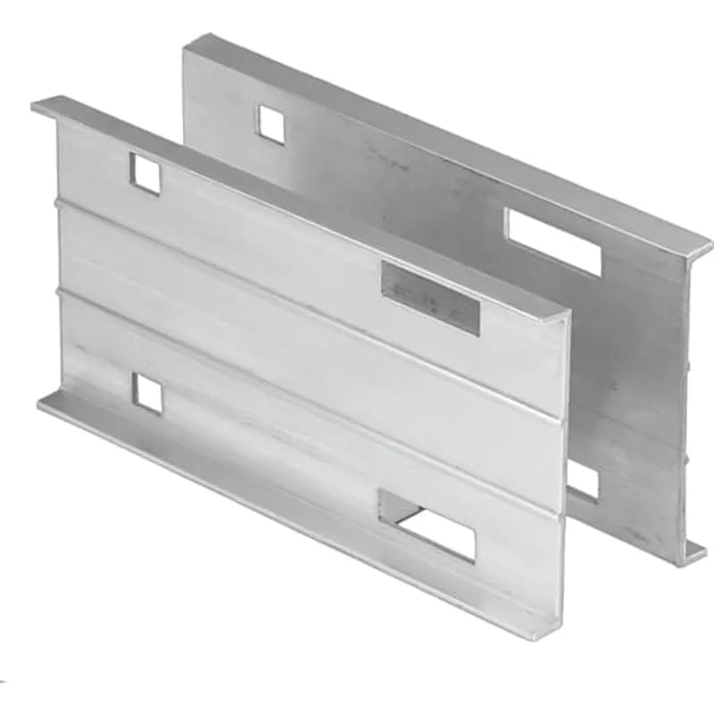 ABB - Installation Products AHW4ESPH - Aluminum H-style 4 inches side rail height snap-in expansion splice plate with hardware