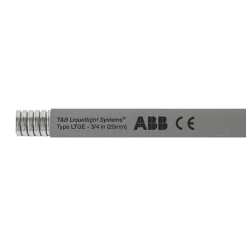 ABB - Installation Products LTGES02G-C - Liquid Tight Flexible Metallic Conduit, General Purpose, Galvanised Steel Core with PVC Jacket, Conduit Size 1/2 Inch, Length 30 Meters/100 Feet, Working Temperature -20 to 80 Degrees C, Compliant to RoHS, Gray