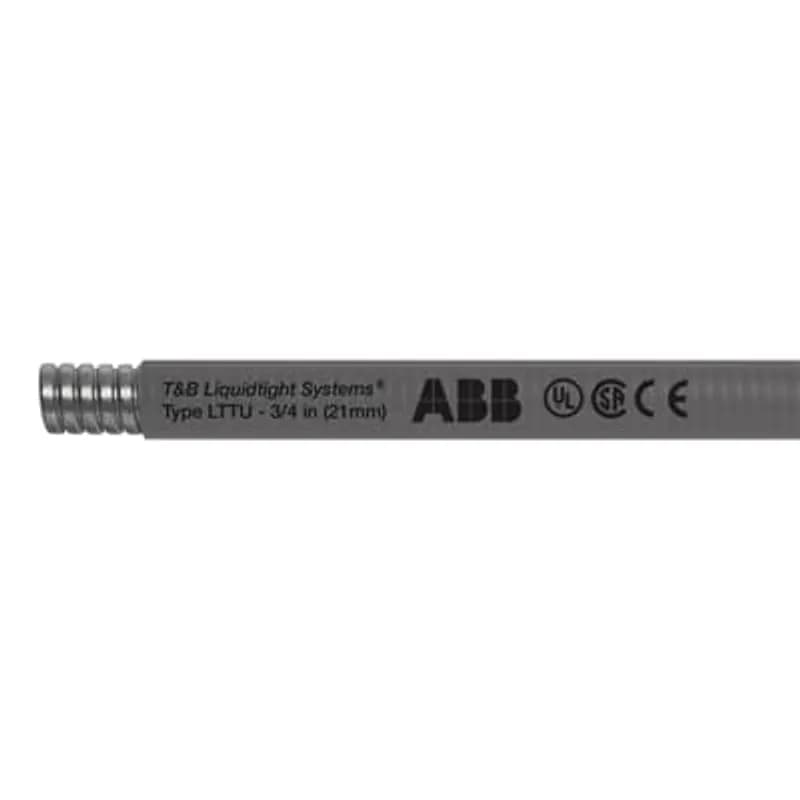 ABB - Installation Products LTTUS09G-M - Liquid Tight Flexible Metallic Conduit, Wide Temperature Range, Galvanised Steel Core with PVC Jacket, Conduit Size 3 Inch, Length 10 Meters/30 Feet, Working Temperature -55 to 105 Degrees C, UL E125517, CSA LR-72635, Compliant to RoHS, Gray