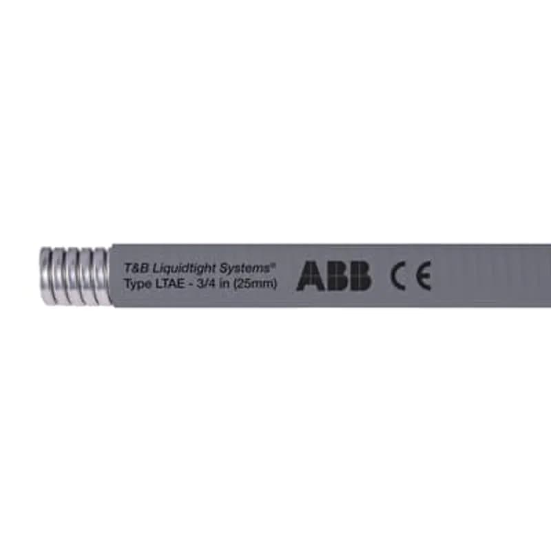 ABB - Installation Products LTAES07B-B - Liquid Tight Flexible Metallic Conduit, Aluminum Core with PVC Jacket, Conduit Size 2 Inch, Length 15 Meters/50 Feet, Working Temperature -20 to 80 Degrees C, Compliant to RoHS, Black