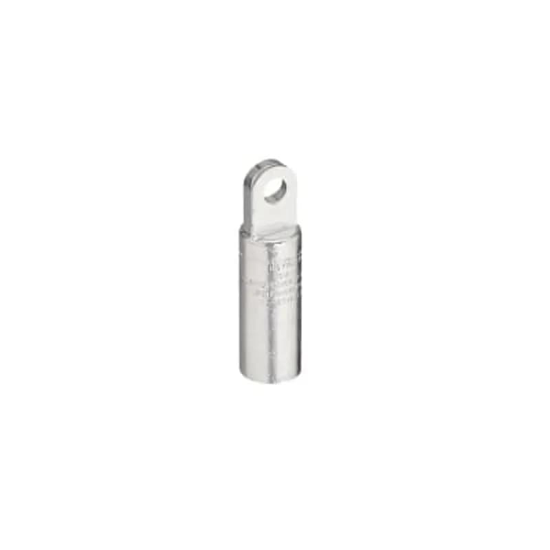 ABB - Installation Products 03700250 - 15/25/35kV 600 Amp Series Deadbreak Compression Lug (Tin-Plated Aluminum). Conductor Size AWG Compressed/Stranded 2/0, Compacted/Solid 3/0 /mmSquared Compact 70. Length 5.94 inches. Diameter 1.38 Inches. 1-Hole Pad, .50 inch Thick. Hole Size .688 inch Diameter.