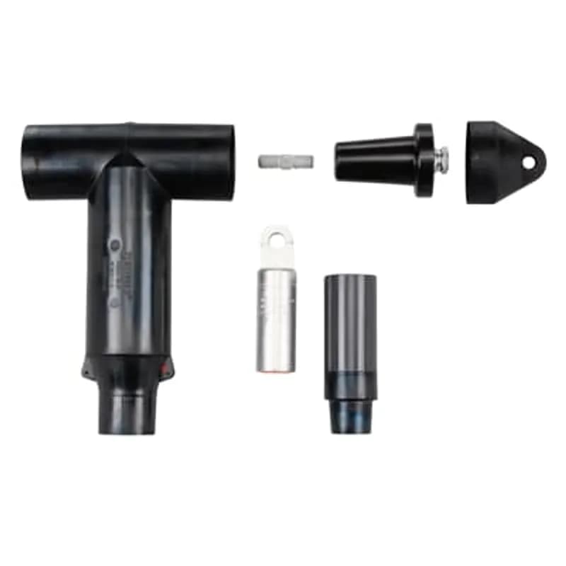 ABB - Installation Products K655LR-J0240 - 15/25kV 600 Series Deadbreak Elbow (with Insulated Plug, Cap, Stud, Lug and Cable Adapter). Aluminum Compression Lug. Cable Insulation Diameter 0.980 inch to 1.180 inch. Conductor Size AWG Compressed Stranded 1/0 or Compacted Solid 2/0.