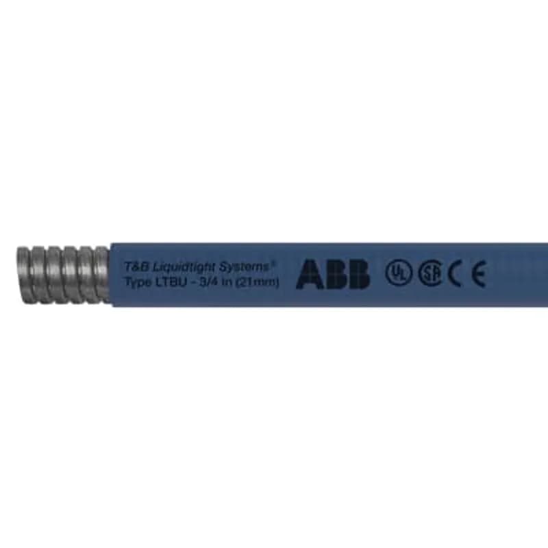 ABB - Installation Products LTBUS04L-C - Liquid Tight Flexible Metallic Conduit, Galvanised Steel Core with PVC Jacket, Conduit Size 1 Inch, Length 30 Meters/100 Feet, For Computer Data Systems, UL 360, CSA, Compliant to RoHS, Working Temperature -20 to 60 Degrees C, Blue.
