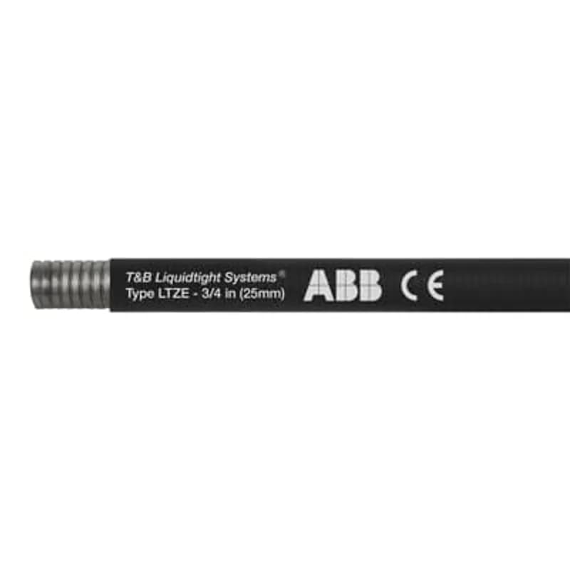 ABB - Installation Products LTZES06G-B - Liquid Tight Flexible Metallic Conduit, Galvanised Steel Core with PVC Jacket, Conduit Size 1-1/2 Inch, Length 15 Meters/50 Feet, Halogen Free, Compliant to RoHS, Working Temperature -40 to 80 Degrees C, Gray