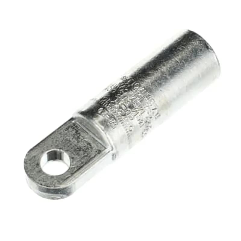 ABB - Installation Products 03730310 - 600 Amp, Aluminum Spade Compression Connector. Conductor Size Compressed Stranded 400 kcmil, Compacted 500 kcmil. Length 5.44 inches, Diameter 1.5 inch. 1 Hole .688 inch diameter. Die CSA 30.