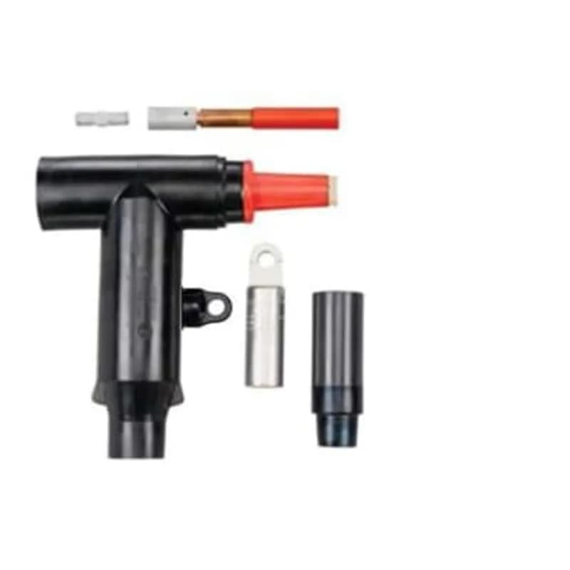 ABB - Installation Products 656CETP-J5300 - 15kV, 600 Amp Combo T, carries current. Combo Elbow with bus, stud and cable adapter, lug and insulated cap kit. Cable Insulation Diameter 0.980 inch to 1.180 inch. Bi-Metal Compression Lug. Conductor Size AWG or kcmil, Compressed Stranded 350 /Compacted Solid 150.