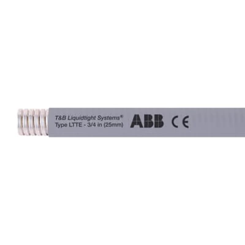 ABB - Installation Products LTTES04G-C - Liquid Tight Flexible Metallic Conduit, Wide Temperature Range, Galvanised Steel Core with PVC Jacket, Conduit Size 1 Inch, Length 30 Meters/100 Feet, Working Temperature -55 to 105 Degrees C, Intermitting to 120 Degrees C, Compliant to RoHS, Gray