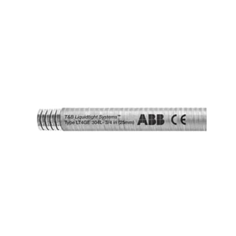 ABB - Installation Products LT4GES05C-E - Liquid Tight Flexible Metallic Conduit, 304 Stainless Steel Core with PVC Jacket, Conduit Size 1-1/4 Inch, Length 60 Meters/200 Feet, Working Temperature -20 to 80 Degrees C, Compliant to RoHS and WEEE, Clear