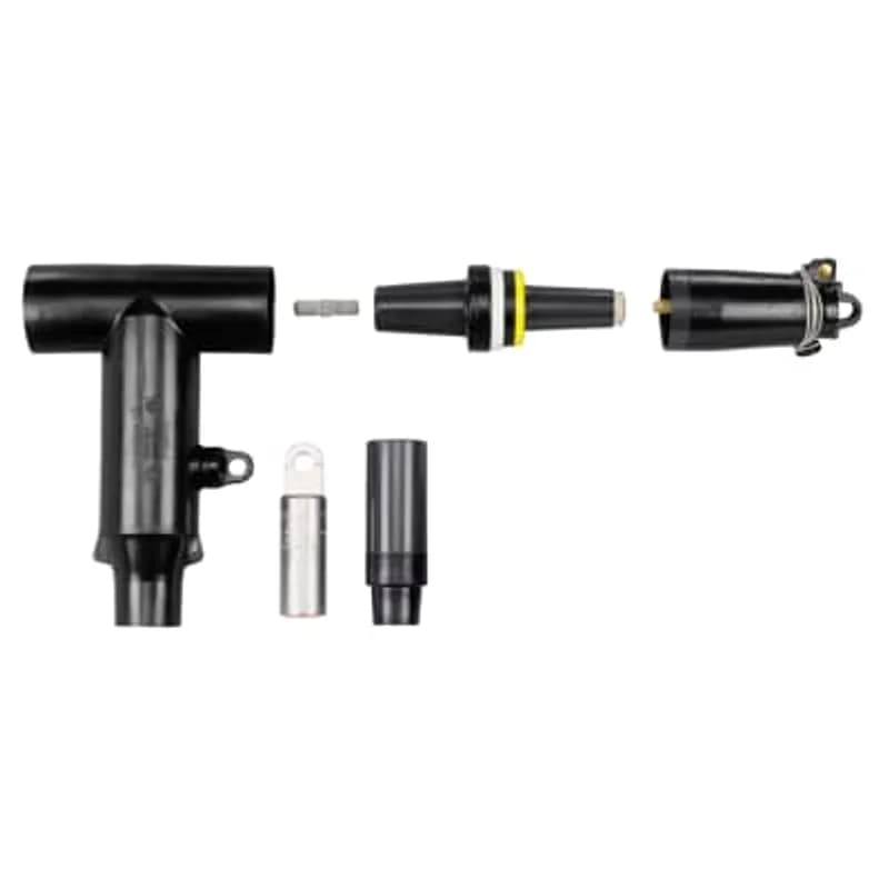 ABB - Installation Products 656ETP-M0380-DRG-S - 600 Amp, Dead Break, Elbow Connector, Test and Ground Connector Kit withCapacitive Test Point, 15KV, Cable Insulation Diameter 1.370 inch to 1.630 inch. Aluminum Compression Lug. Conductor Size AWG Compressed Stranded 700/750, Solid 900. 200ECS Jacket Seal Included.