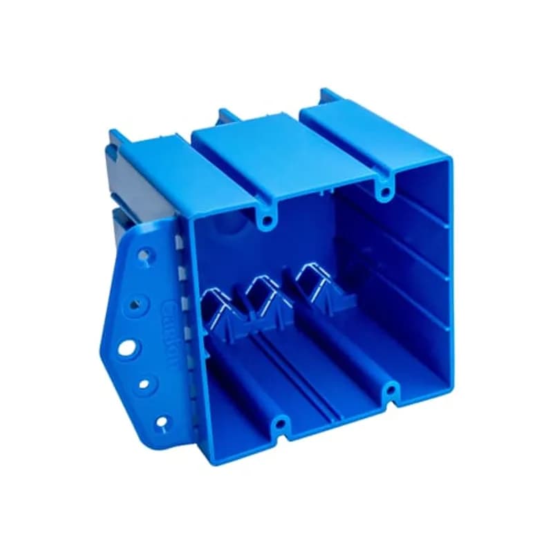 ABB - Installation Products B249B - Double Gang Multipurpose Electrical Box, Volume 48 Cubic Inches, Length 3-5/16 Inches, Width 4-1/32 Inches, Depth 3-13/16 Inches, Color Blue, Material PVC, Mounting Means Side Flange, Internal Screws