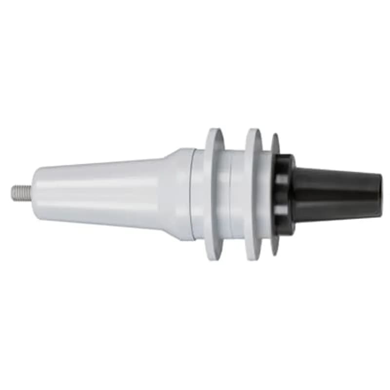 ABB - Installation Products K650TBC-SP - 15/25kV, 600 Amp, Deadbreak Bushing for In-Air Applications (Pad-Mounted or Vault-Type or Submersible Transformers or Switchgear). One Factory installed 5/8-11 UNC-2A Stud included, other Stud must be Purchased Separately. Overall Length 13.75 inch, Diameter 4.50 inch. Molded Epoxy with Stainless Steel Flange. Includes Boot and Collar. SP - Stud Permanent.