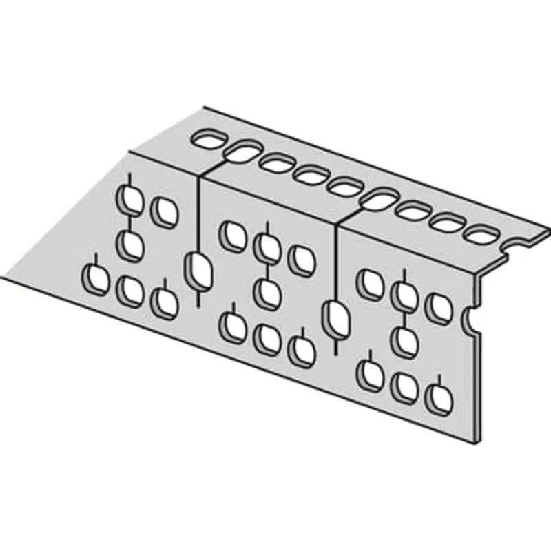 ABB - Installation Products RA 300 9EG - Channel, Extra Heavy-Duty Slotted Right Angle, 14 Gauge, 3-1/8 Inch x 1-5/8 Inch, Length 9 Feet, Electro Galvanized Steel